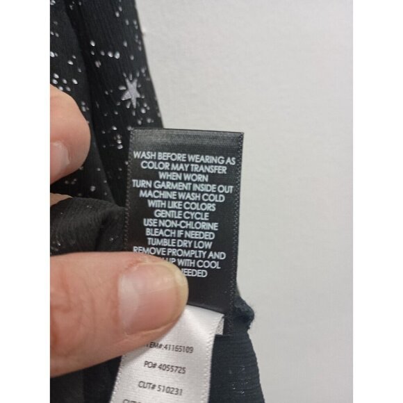 Torrid Womens Black Star Print Tissue Weight Top Size 12 Chiffon Puff Sleeve NEW - Picture 9 of 11